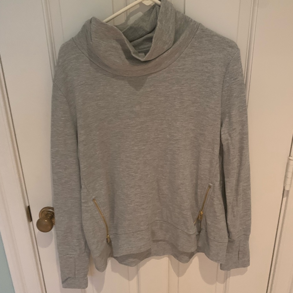 Long sleeve gray turtleneck sweater